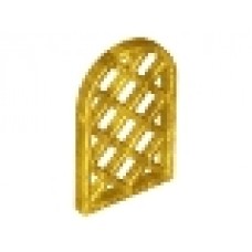 Part 30046 Pearl Gold Window 1 x 2 x 2 2-3 Pane Lattice Diamond with Rounded Top 